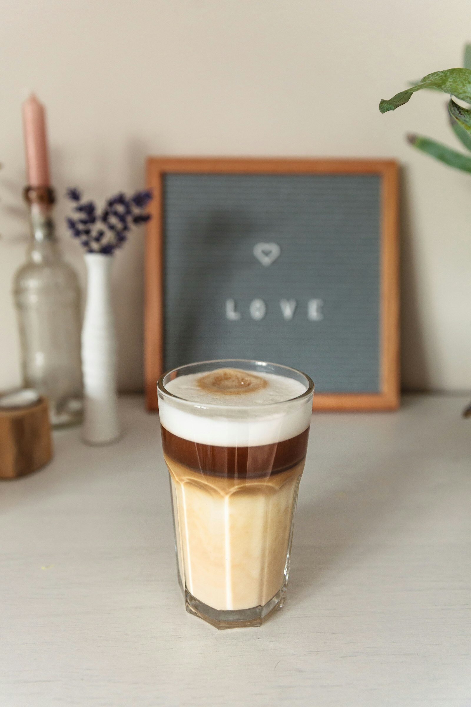 Tall glass of caffè latte: the milky Italian morning drink children start with around age six or seven