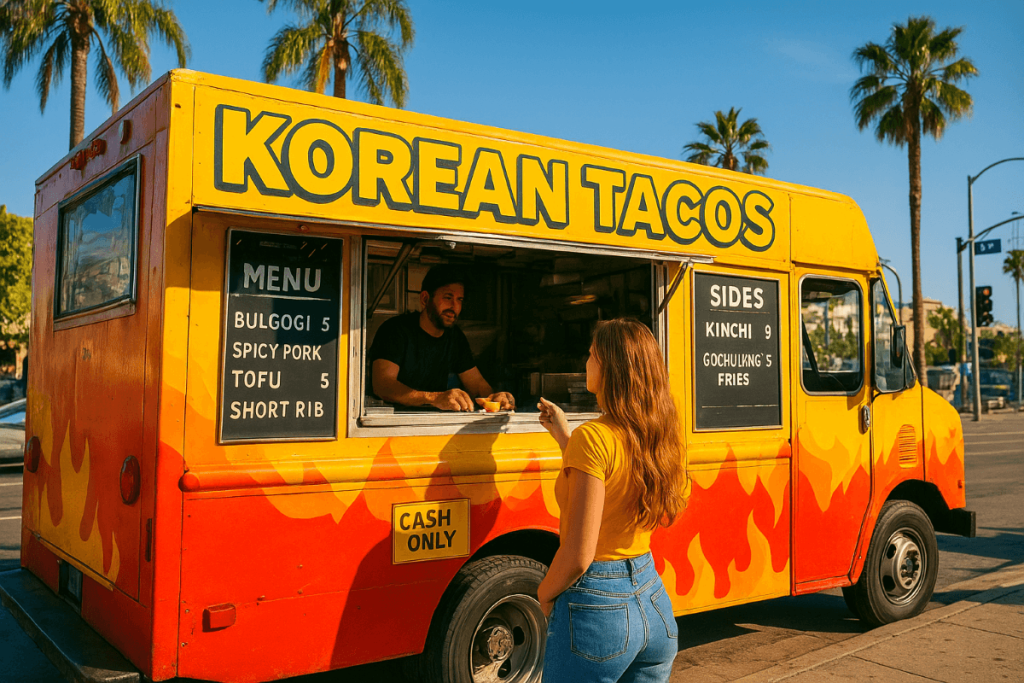 Food truck serving Korean tacos in Los Angeles – food trucks in America