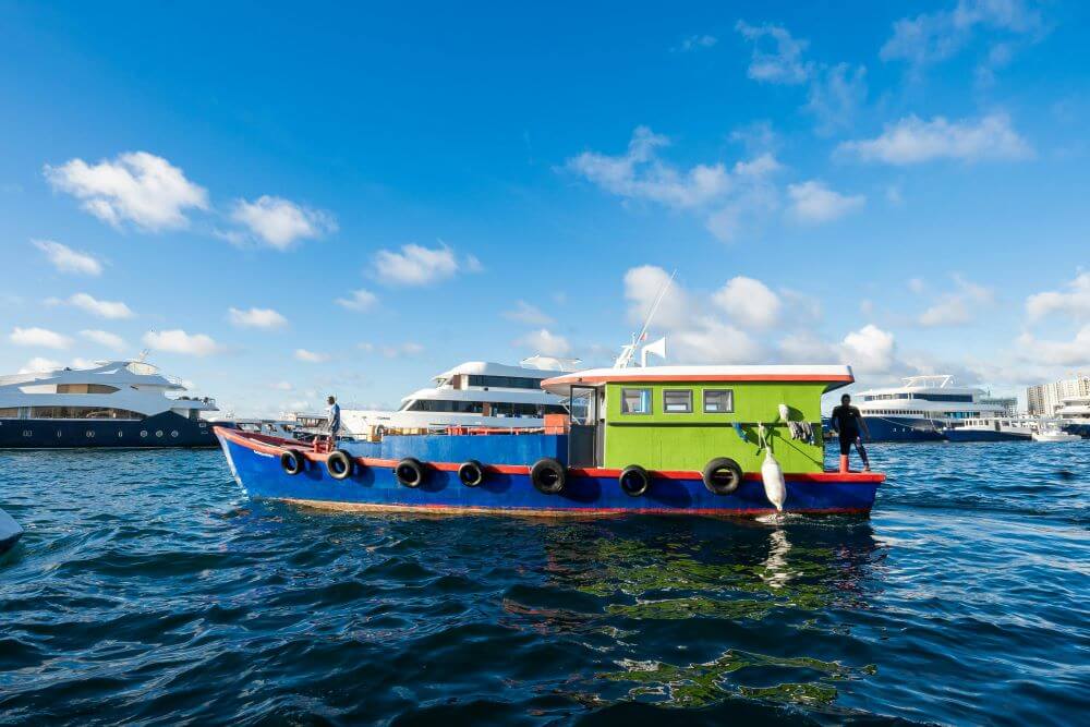 Public ferry to Maafushi Maldives — cheapest transport option $2-5, runs daily from Malé