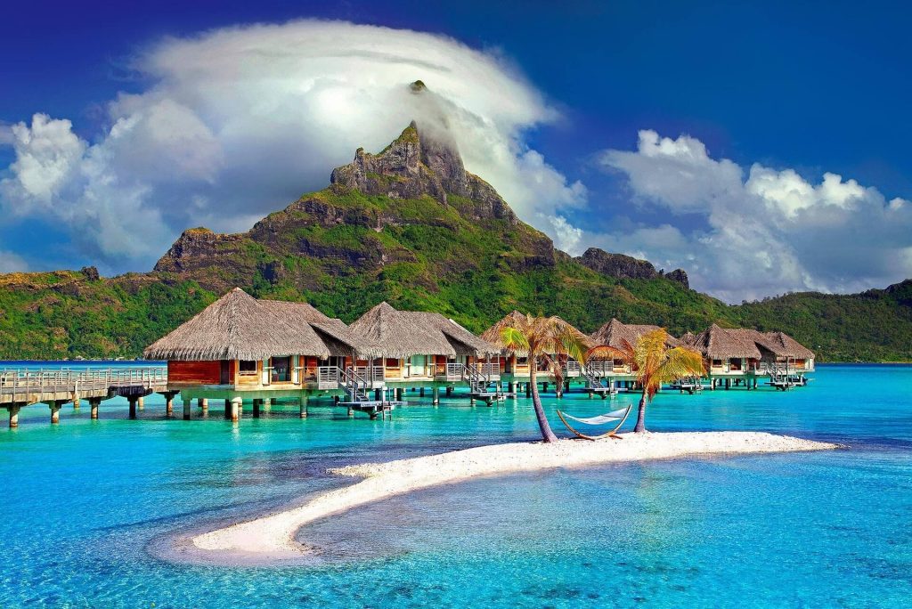 Matira Beach Bora Bora – public beach with Mount Otemanu in background