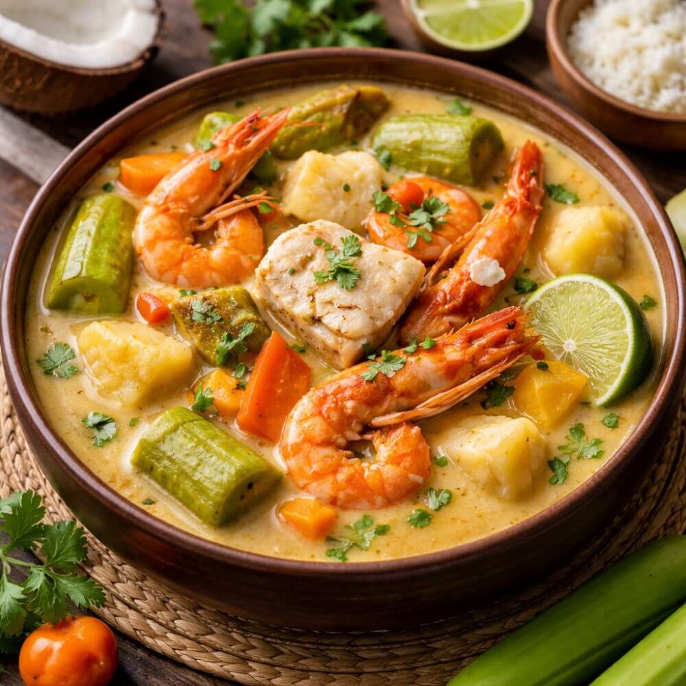  Rondón — a fragrant seafood stew with yuca, plantains, and coconut milk