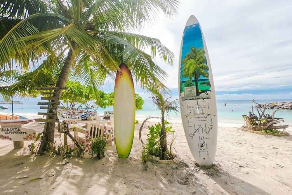 Local beach and Cafés