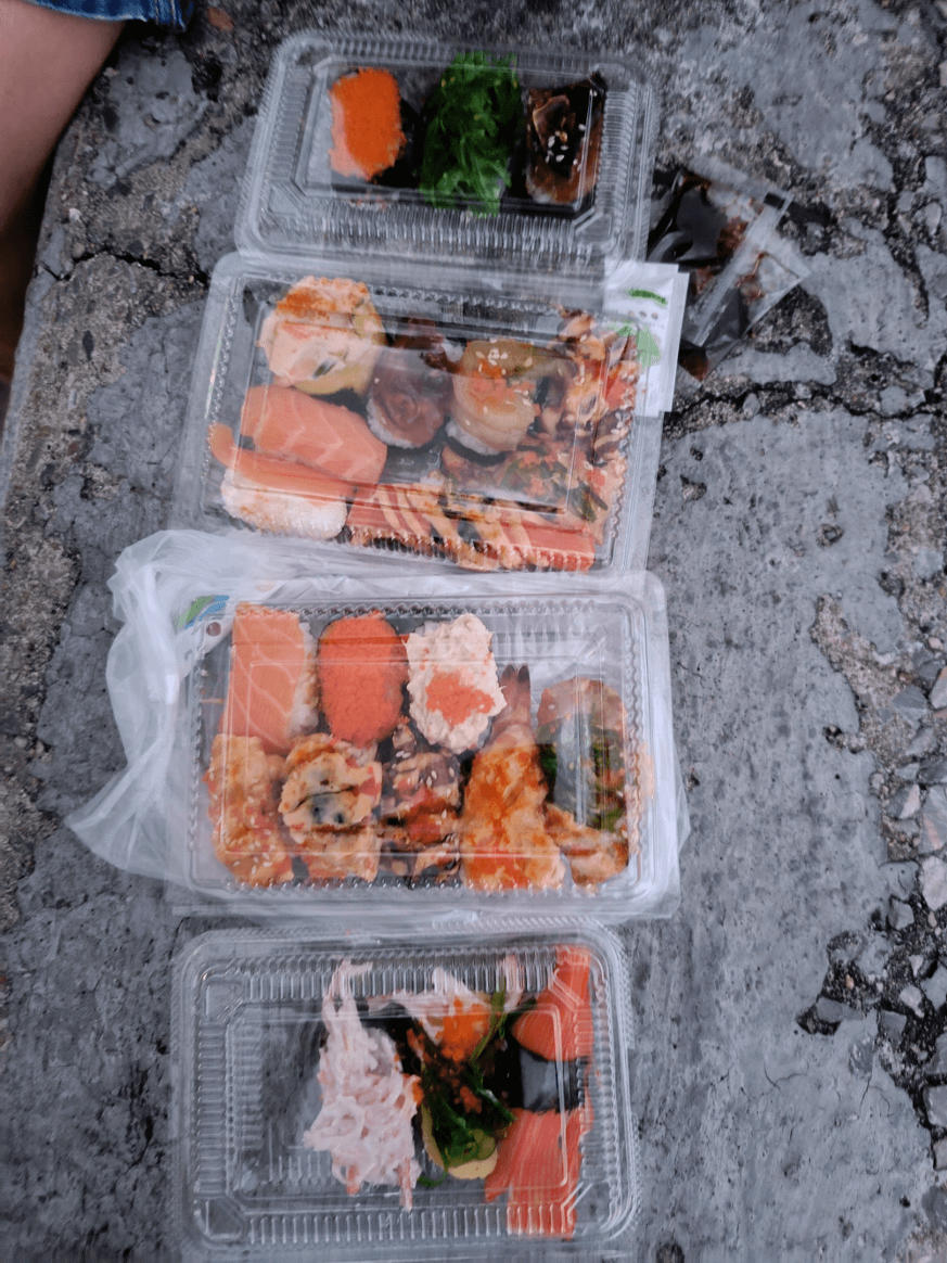 Budget Bangkok street food: Fresh sushi takeaway for under $3 at Or Tor Kor Market