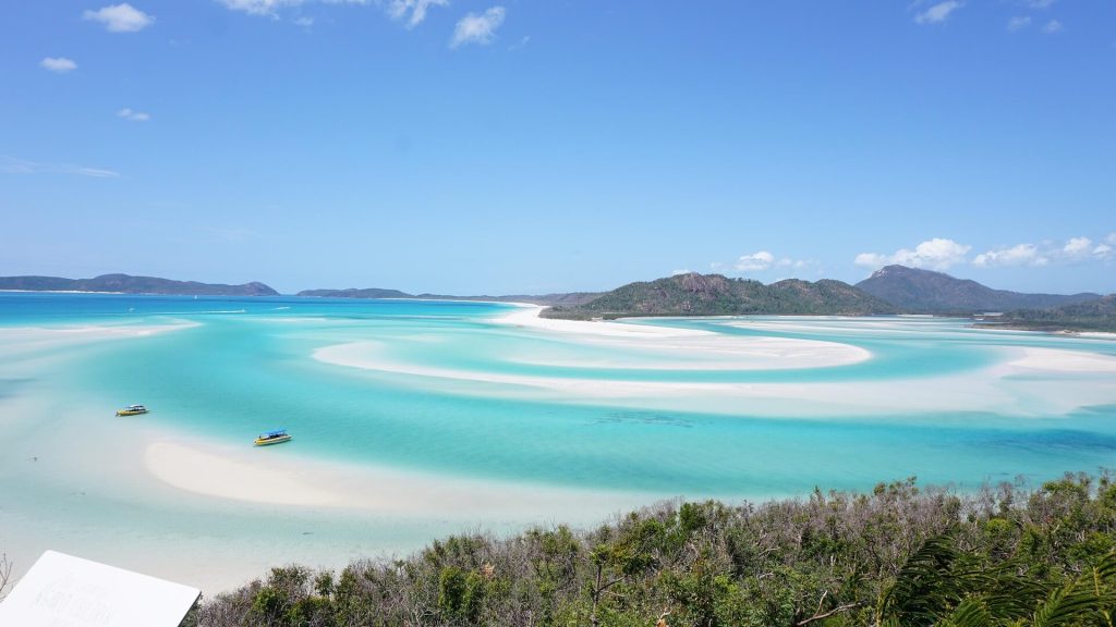 Whitehaven Beach Australia – silica sands from above